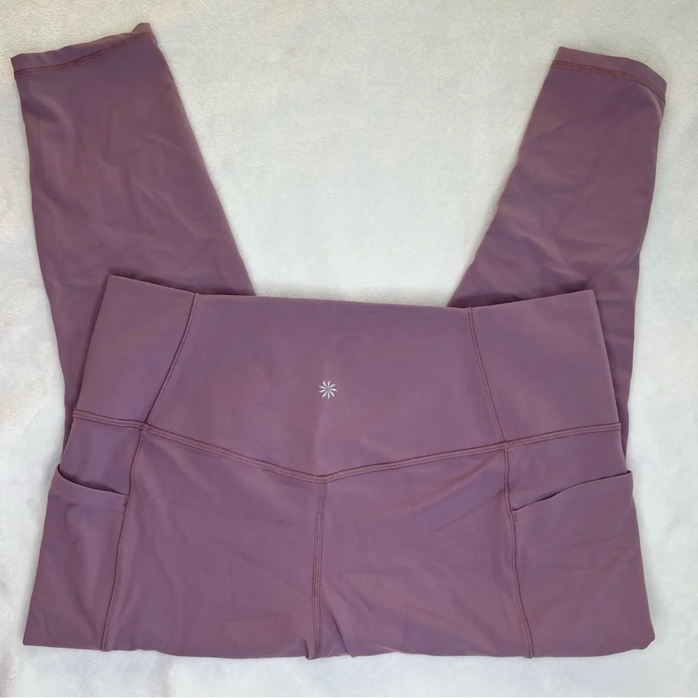 Athleta Salutation Stash Pocket 7/8 Tight XL Mauve - Picture 4 of 6